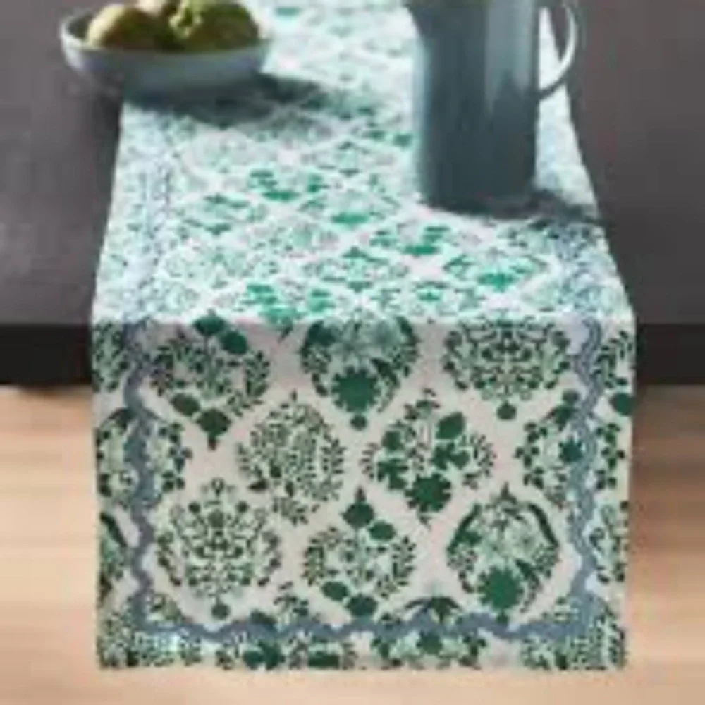 NWT Anthropologie Floral Table Runner
